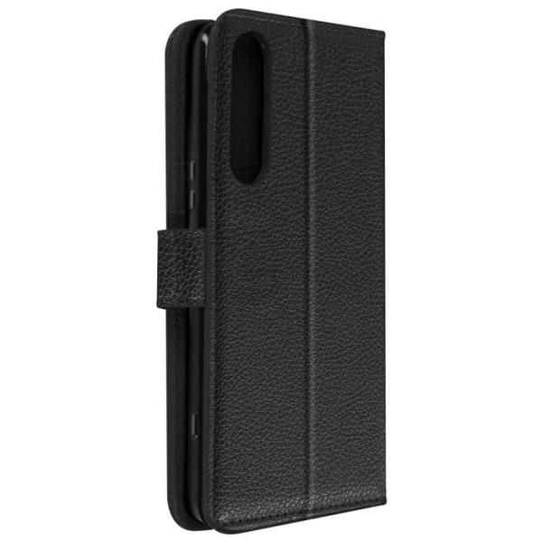 Skal till Sony Xperia 5 IV videohållare plånbok konstläder Svart