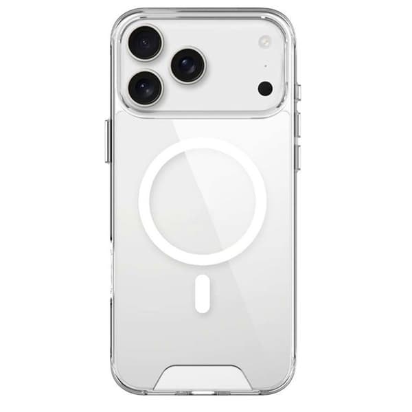 MagSafe Cover - MW - iPhone 17 Pro Max - Transparent - Stødabsorberende - Elegante Vit