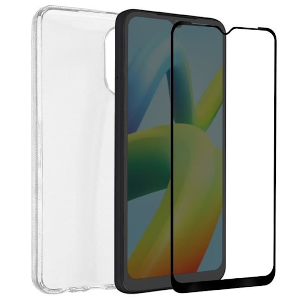 Kotelo Redmi A1 Soft Transparent Tempered Glass 9H Black Bigbenille