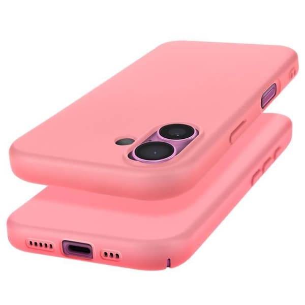 Fodral till iPhone 16 - AVIZAR - Halvstyv Soft-touch Anti-fingeravtryck - Pulverrosa Rosa