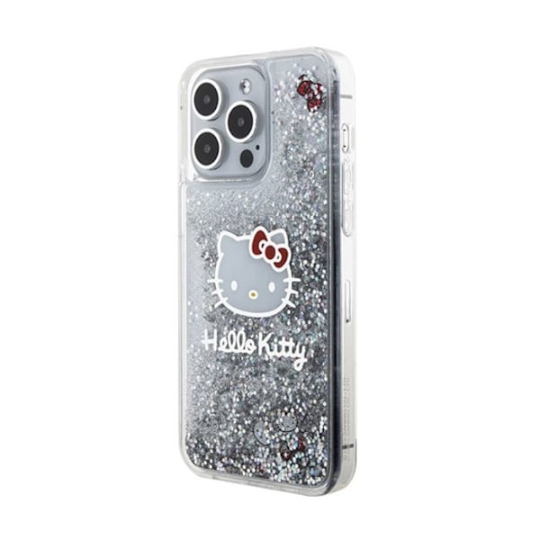 Puhelinkuori - Hello Kitty - iPhone 15 Pro Max - Hopea - Nestemäinen glitter - Jäykkä Pengar