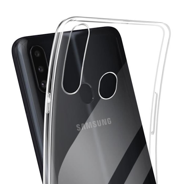 Siliconefodral för Samsung Galaxy A20s, tunt, lätt och transparent design Transparent