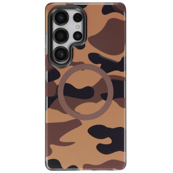 Coque MagSafe för Samsung Galaxy S25 Ultra F-Protect Forcell Kamouflage Öken Ökenkamouflage