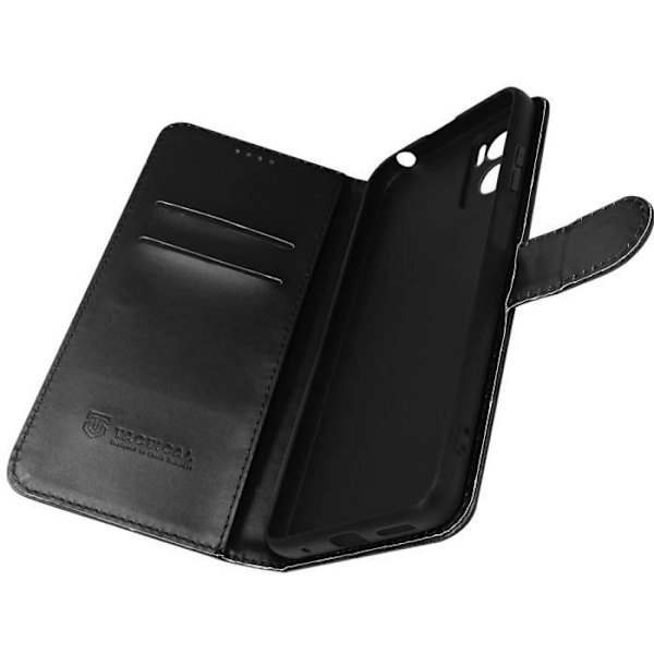 Taske til Motorola Moto E22 og E22i - Taktiske feltnoter - Sort - Hård skal - Syntetiske materialer - Flap