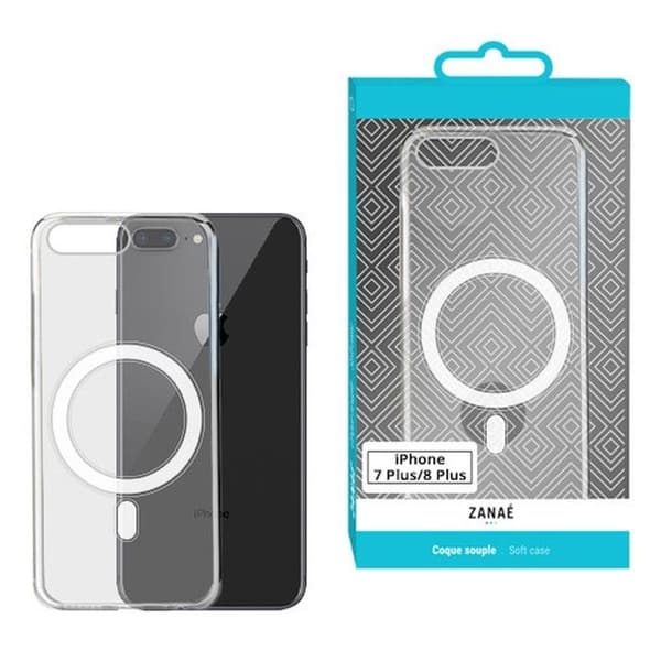 Skyddsskal - ZANAÉ - iPhone 8 Plus - Transparent - Stötsäker - Kompatibel med MagSafe Transparent