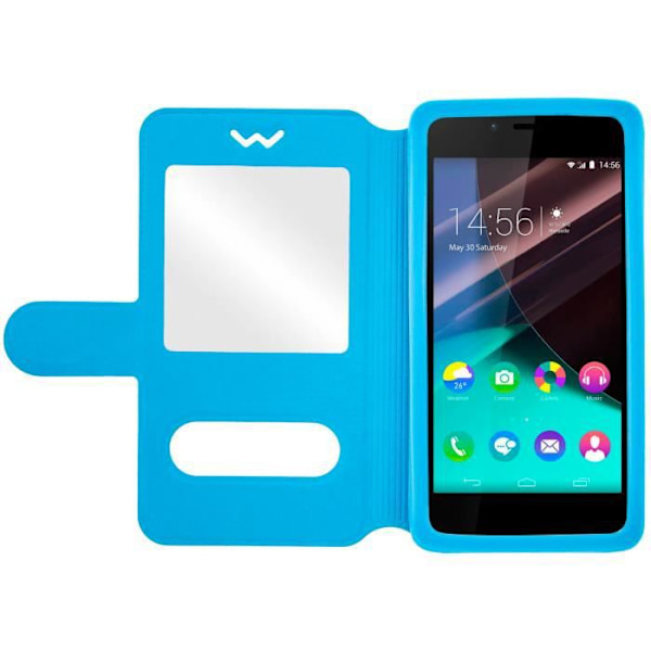 Smartphone Etui - Universel - Turquoise - Øko-læder - 4,3 til 4,7 tommer - Magnetisk Turkos