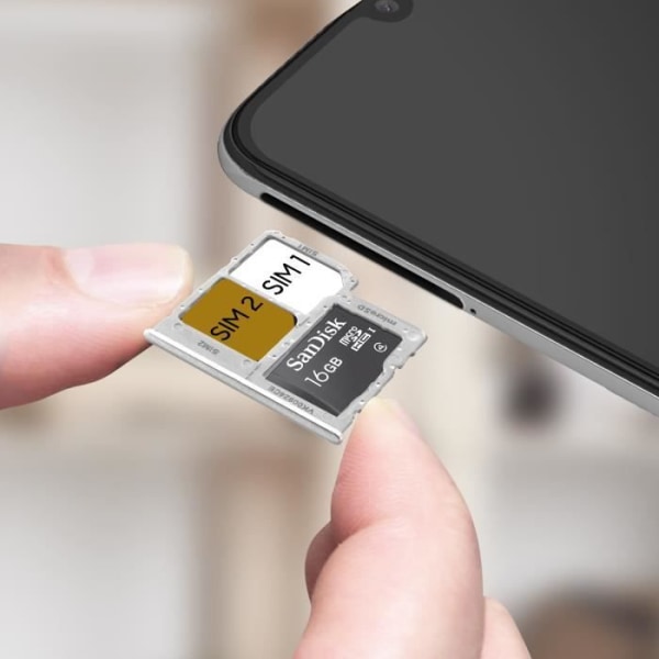 Ersättningsfack för SIM-kort för Samsung Galaxy A40 Vit Vit