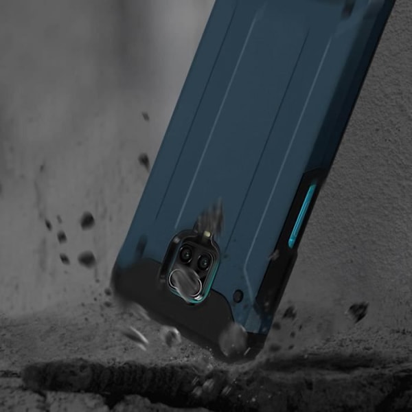 Etui - AVIZAR - Xiaomi Redmi Note 9 Pro/9 Pro Max - Stødsikker - 1,8 m - Halvstiv Blå