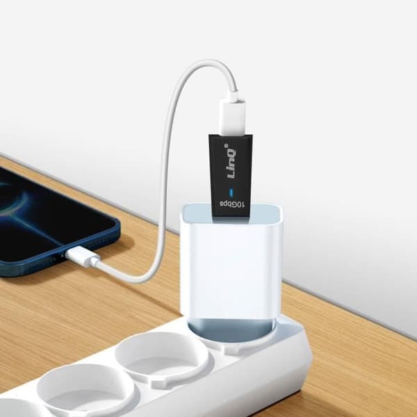 USB 3.1-adapter - LinQ - USB-C - 10Gbps - Hurtigopladning - Kompakt design