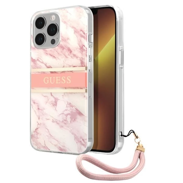 Coque för Upphöjda Kanter med Avtagbar Rem Guess Rosa Rosa