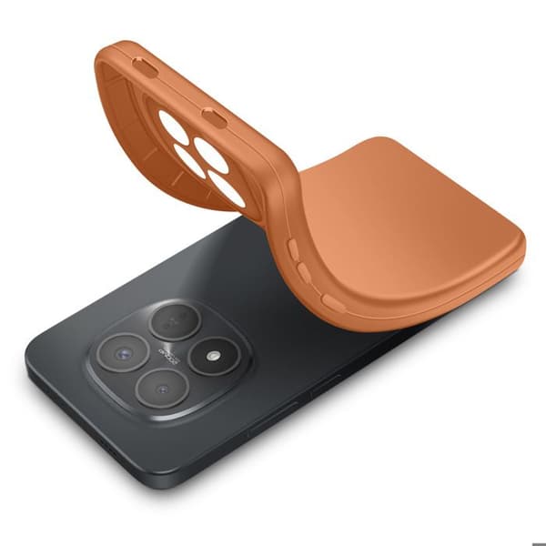 Silicone Cover til Redmi Note 15 Pro Plus med Forstærkning til Kamerablok i Brun brun