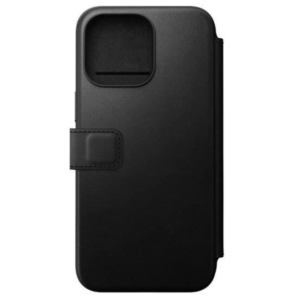 Nomad Folio Modern Leather Flip Case för iPhone 15 Pro Max Svart