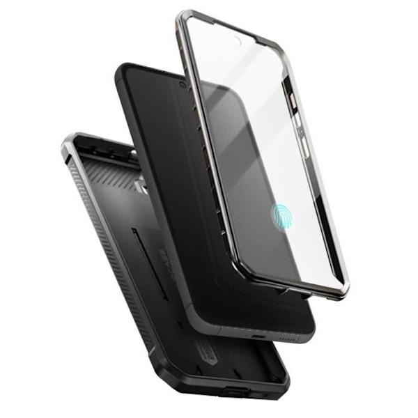 Full Body Case til Samsung Galaxy S23 FE Stødsikker med Kickstand Supcase Sort Svart
