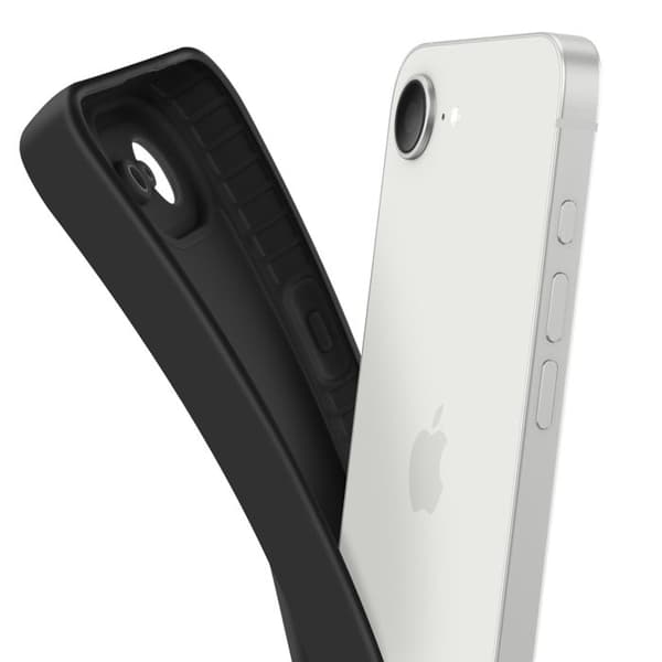 Coque - Silicone - iPhone 16e - Sort - Fleksibel - Elegant Svart
