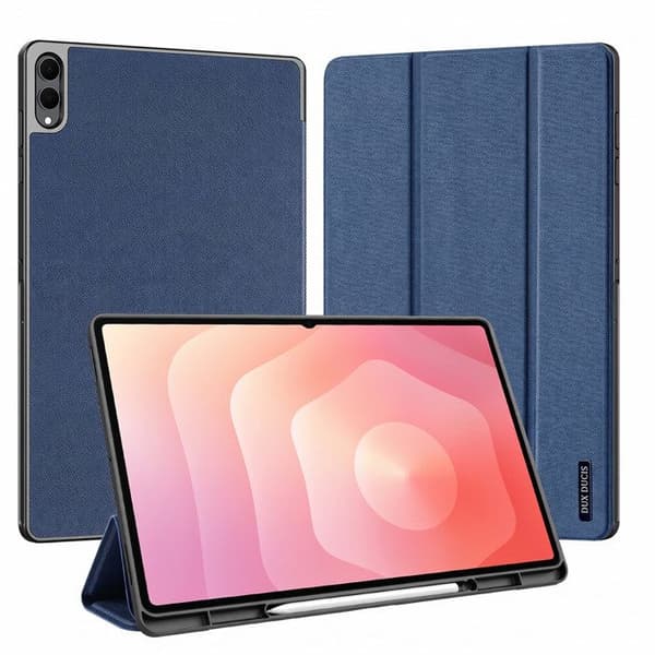 Etui til Samsung Galaxy Tab S12 Plus Domo Tri-Fold Stødabsorberende Dux Ducis Blå Blå