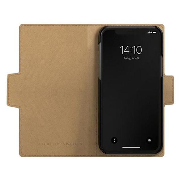 Lyxigt Folio iPhone 13 Pro Fodral - IDEAL OF SWEDEN - Brun - Mjukt läder - Korthållare kastanj