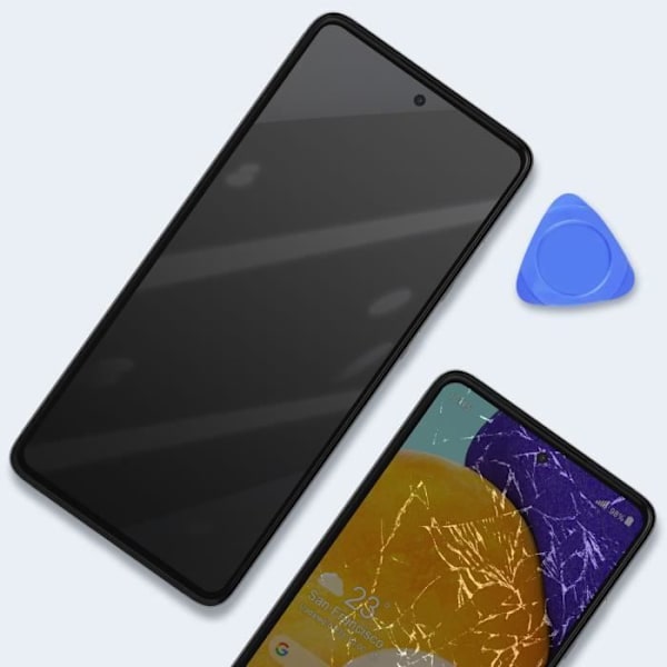 Helt Komplett OLED Skärm AVIZAR för Samsung Galaxy A52s - Vit - Touchscreen - Chassi Vit