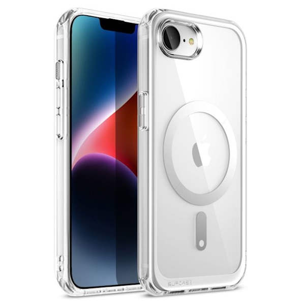MagSafe-kuori iPhone 16:lle, iskunkestävä, monikerroksinen, Supcase, kirkas Vit