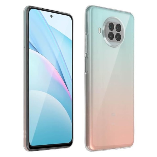 Pehmeä kotelo ja karkaistu lasikalvo Xiaomi Mi 10T Litelle - AVIZAR - Musta