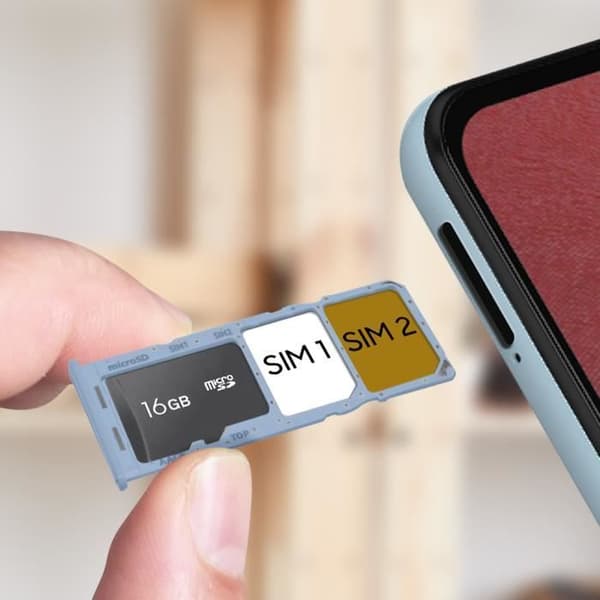 Udskiftning til SIM-kortbakke til Samsung Galaxy A13 4G - Blå - Dual Nano SIM + Micro-SD Blå