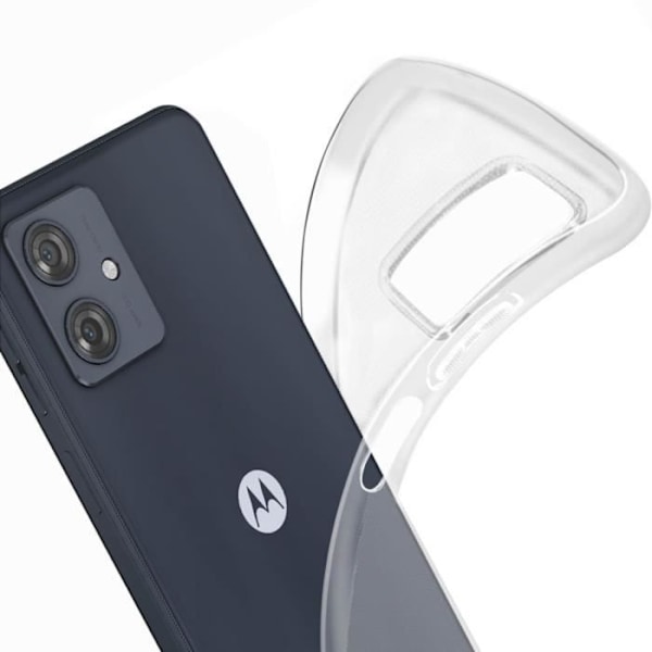 Siliconfodral - AVIZAR - Moto G54 - Transparent - Stötskydd - Ultrafin Vit