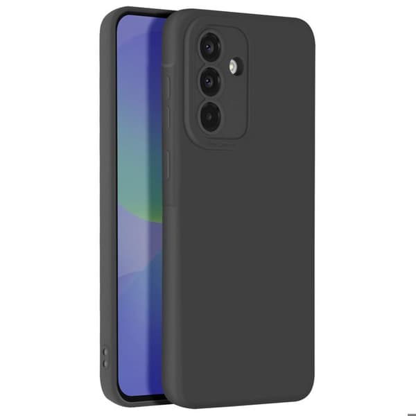 Silicone Cover til Galaxy A56 med Forstærkning til Kamera Sort Svart