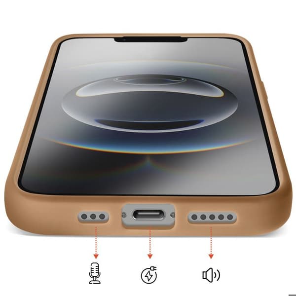 MagSafe Stødabsorberende Cover til iPhone 17, Bi-materiale Beskyttelse, Hårdt Bagcover, Brun brun