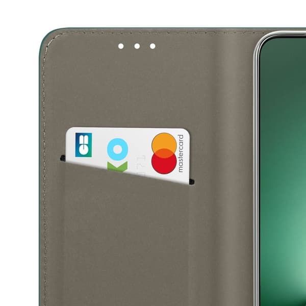 Folio-etui til Honor Magic 8 Lite med kortlomme og videostøtte i grøn Grön