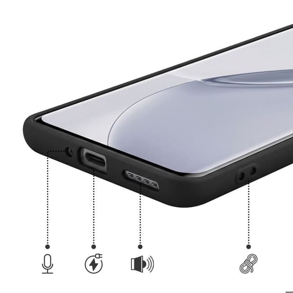 Silicone Soft-Touch Cover til Realme 16 Pro Fast Cover Serie Sort Svart