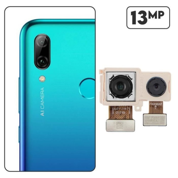 Bagkamera 13MP - AVIZAR - Huawei P Smart 2019 - Integreret forbindelsesledning - Sort Svart
