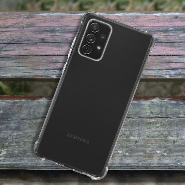 Galaxy A72 Mjukt stötsäkert fodral Förstärkta vinklar Akashi Transparent Vit