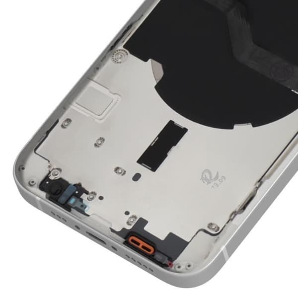 Helt chassi - AVIZAR - iPhone 12 - Vit - Centralram - Bakre glas - Ersättning Vit