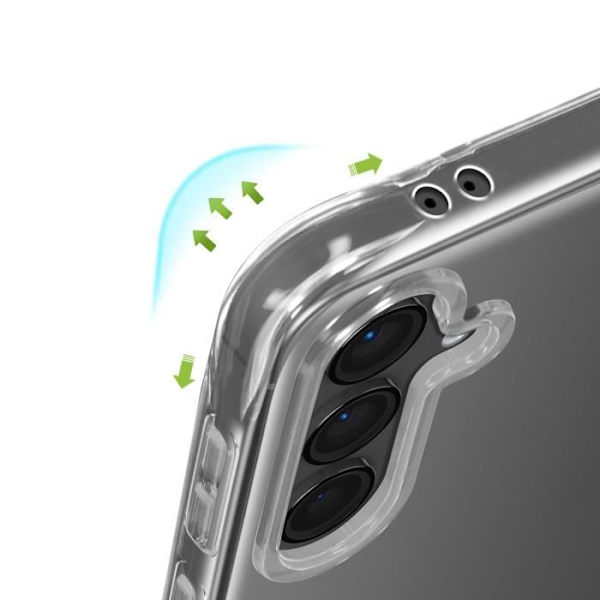 Fodral till Samsung Galaxy S24 FE - AVIZAR - Stötsäker flexibla förstärkta hörn - Genomskinlig Transparent