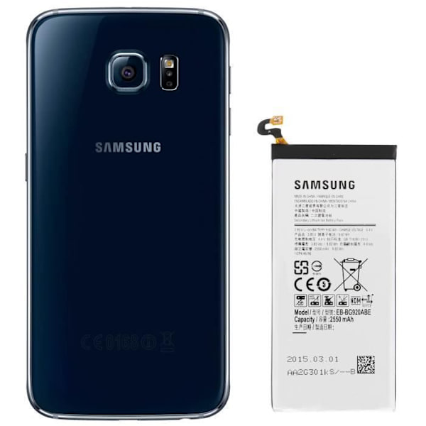 Alkuperäinen Samsung Galaxy S6 -akku - 2550 mAh - EB-BG920ABE