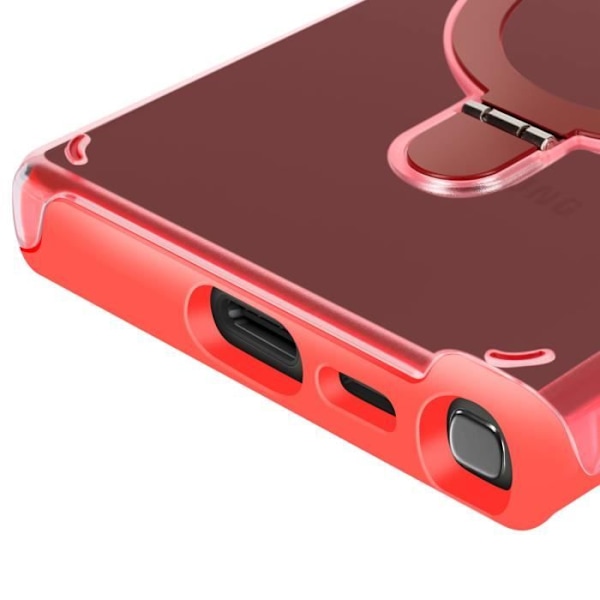 Coque MagSafe för Samsung Galaxy S24 Ultra Stötsäker Fällbart Stöd Röd Röd