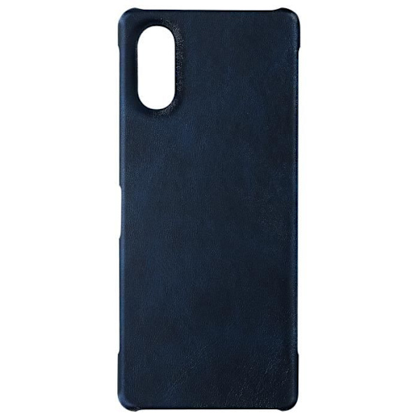 Coque - Sony - Xperia 5 V - Stiv - Simililæder - Stødabsorberende - Ultra-tynd Midnattsblå