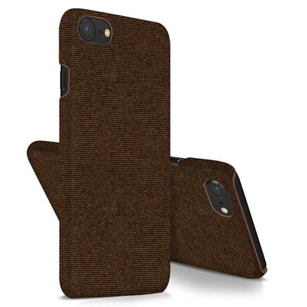 Coque - Apple - iPhone SE 2020 / 8 / 7 - Hård - Tygfinish - Spårfri Tvättbar kastanj