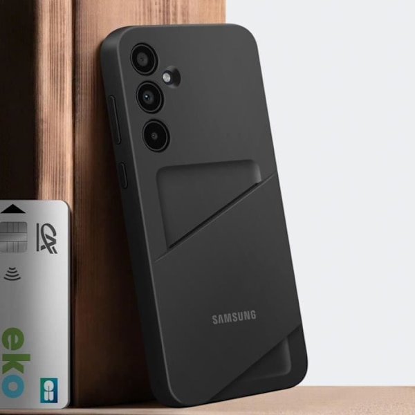 Suojakuori Samsung A35 Silikonikorttikotelolle Suojattu kamera Alkuperäinen Samsung Musta Svart