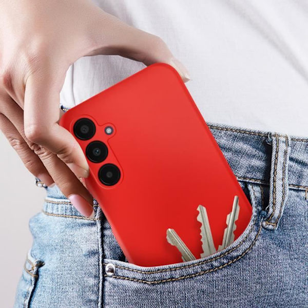 Fodral till Samsung Galaxy A25 5G Halvstyv Soft-touch Anti-fingeravtryck Röd