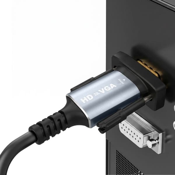 HDMI til VGA Video Adapterkabel 1,8m Full HD 1080p LinQ Sort