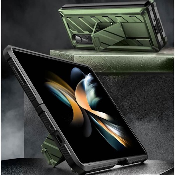 Samsung Galaxy Z Fold 4 -kotelo - SUPCASE - Unicorn Beetle Pro - Vihreä - Iskunkestävä - Military Standard MIL STD 810G Grön