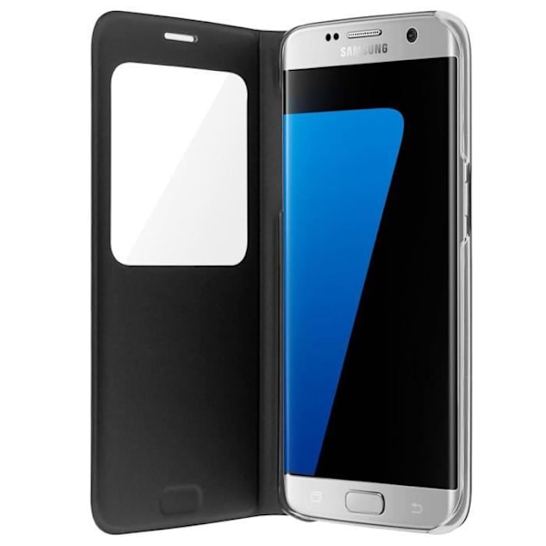 Samsung S View Cover S7 Edge Cover - Sort