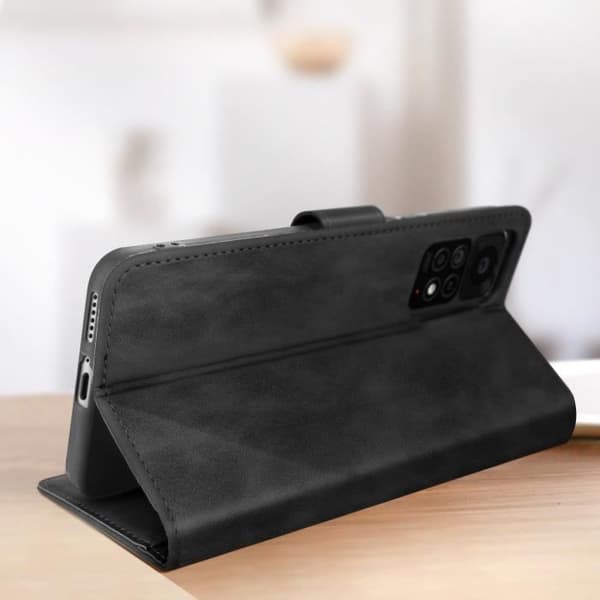 Etui til Xiaomi Redmi Note 11 Pro 5G - AVIZAR - Sort - Kortholder og videounderstøttelse Svart