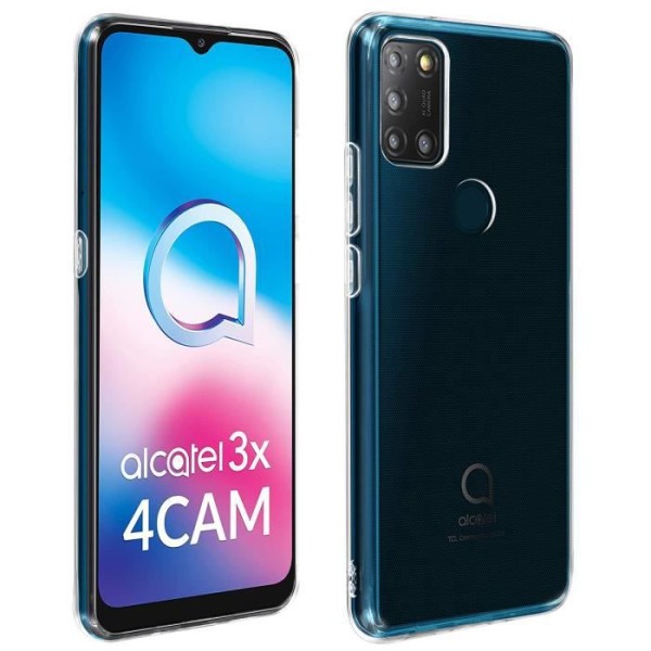 Alcatel 3X 2020 taskebeskyttelse Ultratynd blød silikone gennemsigtig hvid