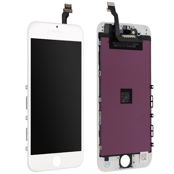 LCD-skärm - AVIZAR - iPhone 6, 6S - Vit - Ersättningspekglas Vit