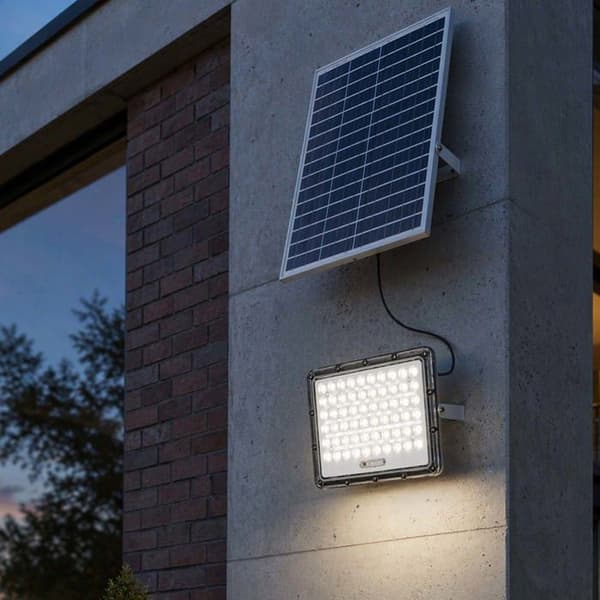 LED Projektor 13W Udendørs 9000K med 15W Solpanel Grå Grå