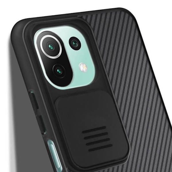 Skyddsskal - Nillkin - CamShield Pro - Xiaomi Mi 11 Lite - Svart - Skjutbart kameraskydd Svart