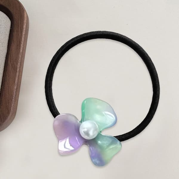 Hår-elastik - AVIZAR - Perlemorsblomst - Lilla - Komfortabel - Chic Lila