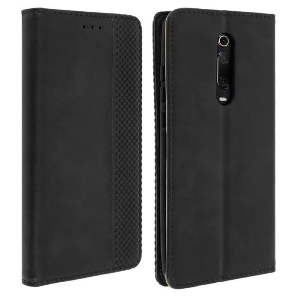 Kansi Xiaomi Mi 9T Case Aged Effect Card Säilytystuki Musta