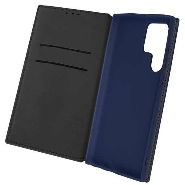 Samsung Galaxy S22 Ultra Flip Case Wallet Video Support Funktion Blå